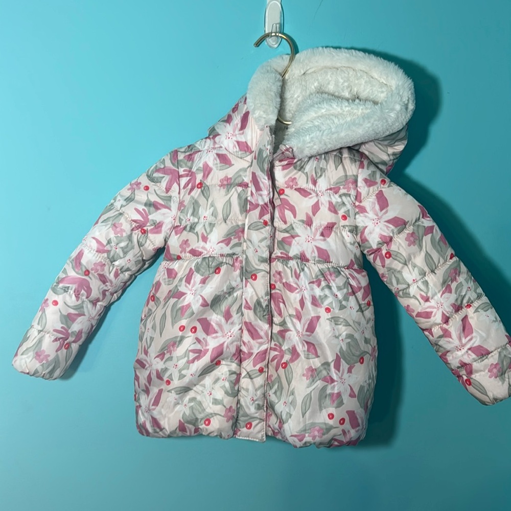 2/$10 3T winter Jacket pink floral